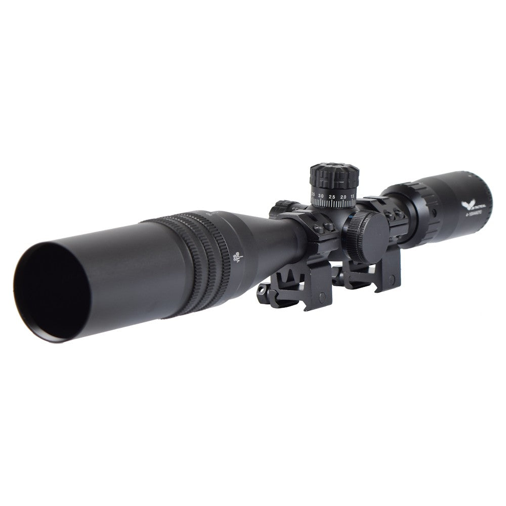 JS-TACTICAL OTTICA ILLUMINATA ZOOM 4-16X LENTE 44mm RETICOLO ILLUMINATO NERA (JS-4-16X44AOYU)