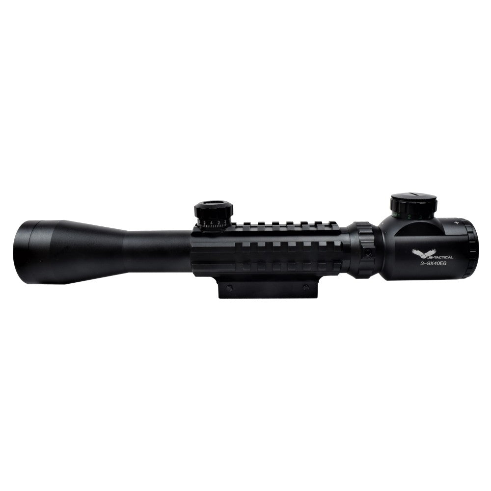 JS-TACTICAL OTTICA LENTE 40mm ZOOM 3-9X NERA (JS-3-9X40RAIL)
