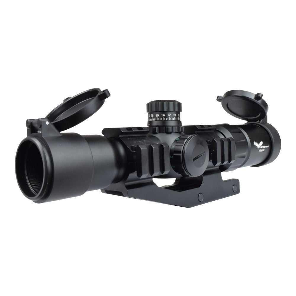 JS-TACTICAL OTTICA ZOOM 1.5-4X LENTE 30mm LVO SHORT DOT CANTELIEVER MOUNT NERA (JS-1.5-4X30BE)