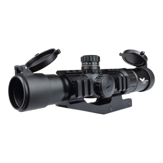 JS-TACTICAL OTTICA ZOOM 1.5-4X LENTE 30mm LVO SHORT DOT CANTELIEVER MOUNT NERA (JS-1.5-4X30BE)