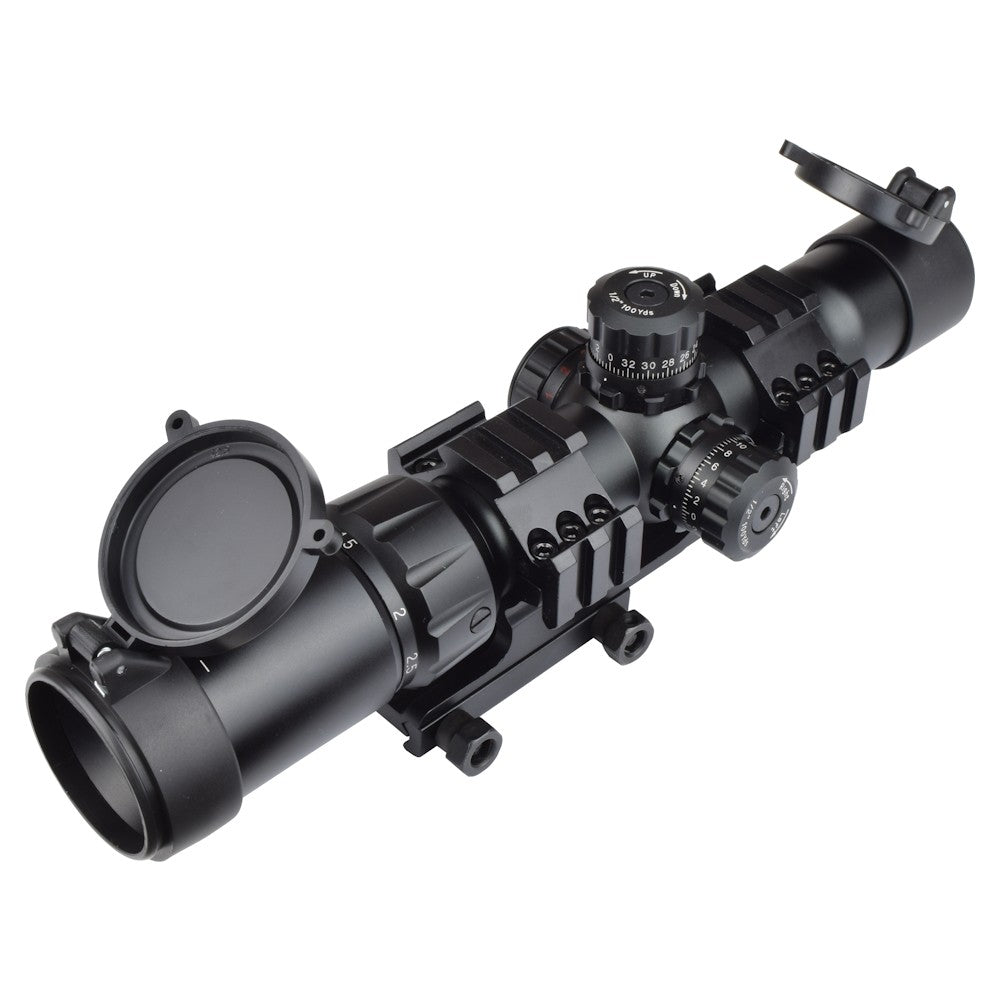 JS-TACTICAL OTTICA ZOOM 1.5-4X LENTE 30mm LVO SHORT DOT CANTELIEVER MOUNT NERA (JS-1.5-4X30BE)