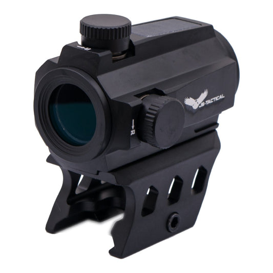 JS-TACTICAL RED DOT CON ENERGIA SOLARE DI BACKUP NERO (JS-R5T)
