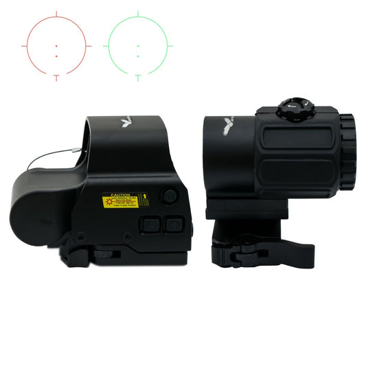 JS-TACTICAL RED DOT CON MAGNIFIER 3X NERO (JS-G43558)