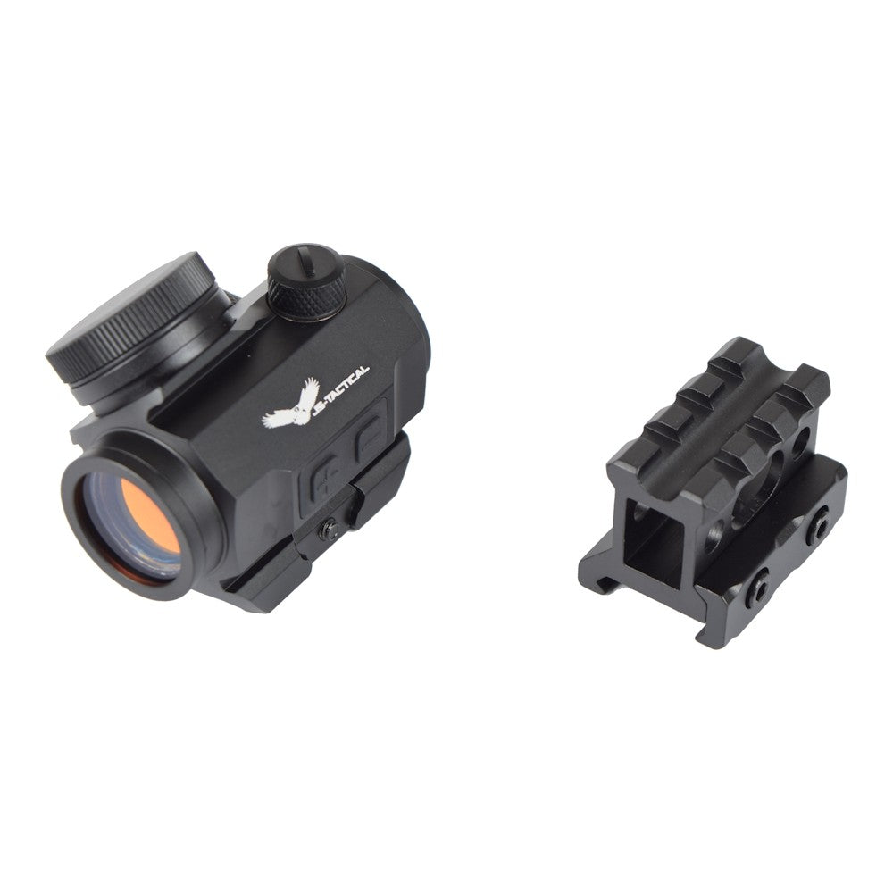 JS-TACTICAL RED DOT SIGHT CON RIALZO SLIM DA 1" E BATTERIA INTEGRATA NERO (JS-M1KC)