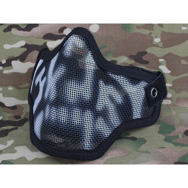 EMERSON MEZZA MASCHERA CON GRIGLIA METALLICA NERA SKULL VAMPIRO (EM6590)