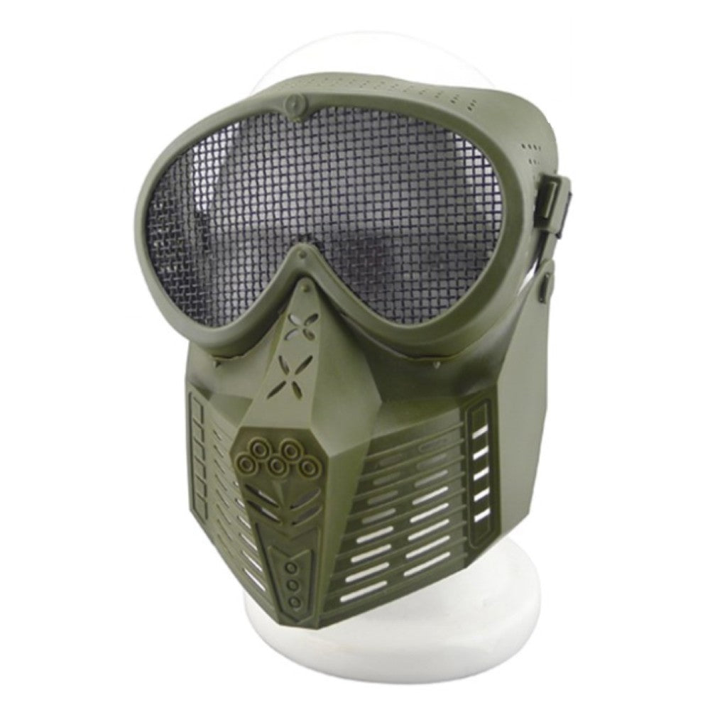WOSPORT MASCHERA SMALL FLY UPGRADE CON RETE METALLICA VERDE OLIVE DRAB (KR010V)