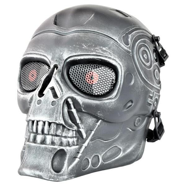 WOSPORT MASCHERA INTEGRALE PROTEZIONE T1000 TERMINATOR ARGENTO (WO-MA90BS)