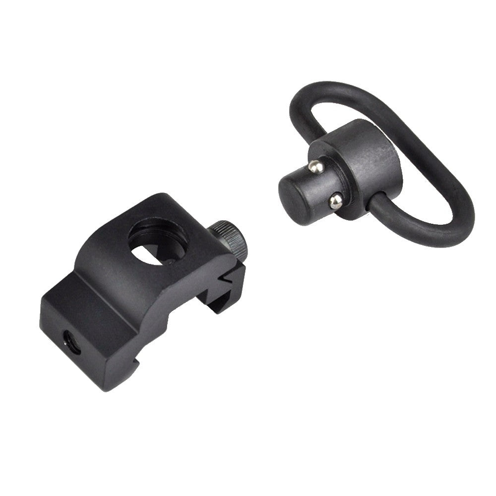 METAL GANCIO CINGHIA QD CON ATTACCO PER SLITTE 20mm NERO (ME4006-B)