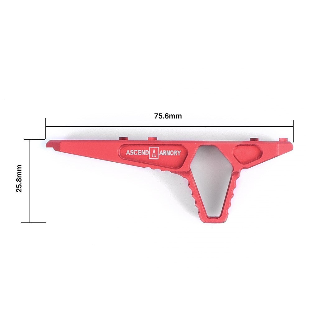 METAL GRIP HAND-STOP PER KEYMOD / M-LOK IN METALLO ROSSA (ME6087-RED)