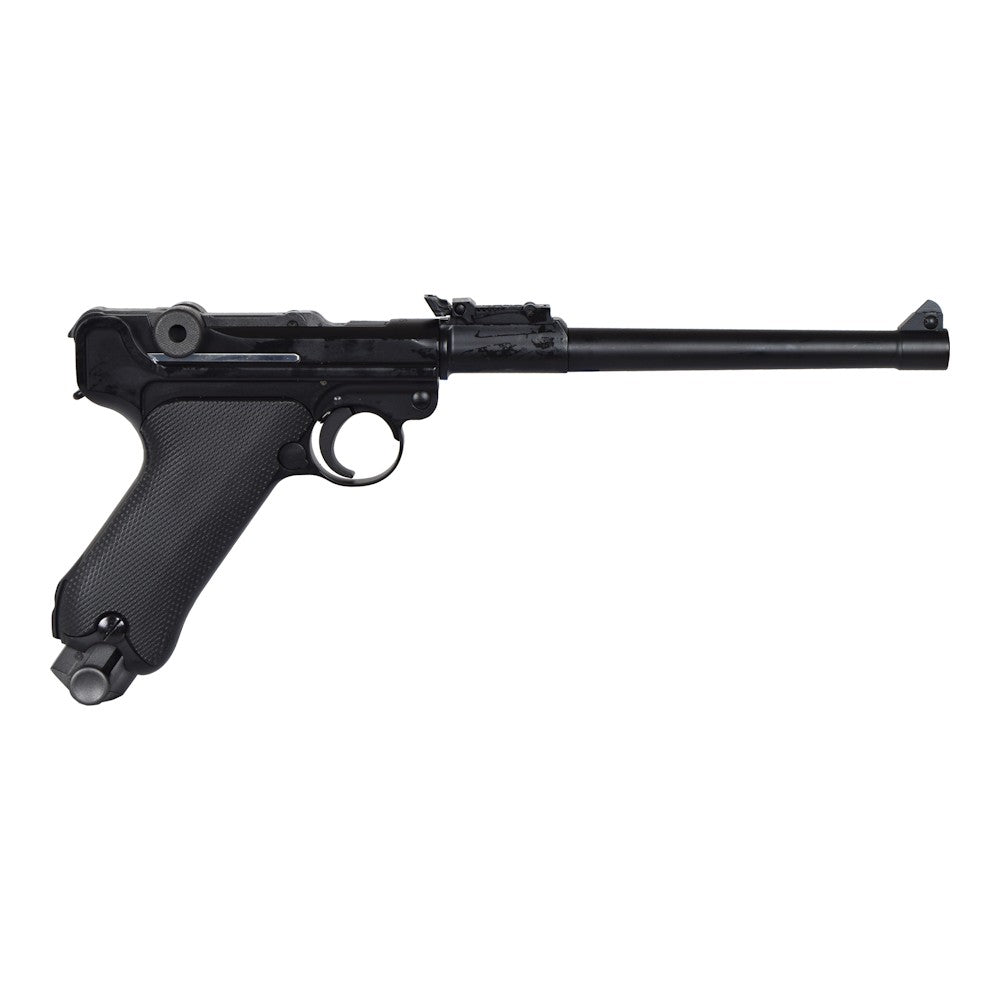 WE PISTOLA A GAS TEDESCA WW2 P08 NERA CANNA 8" (W-P08L)