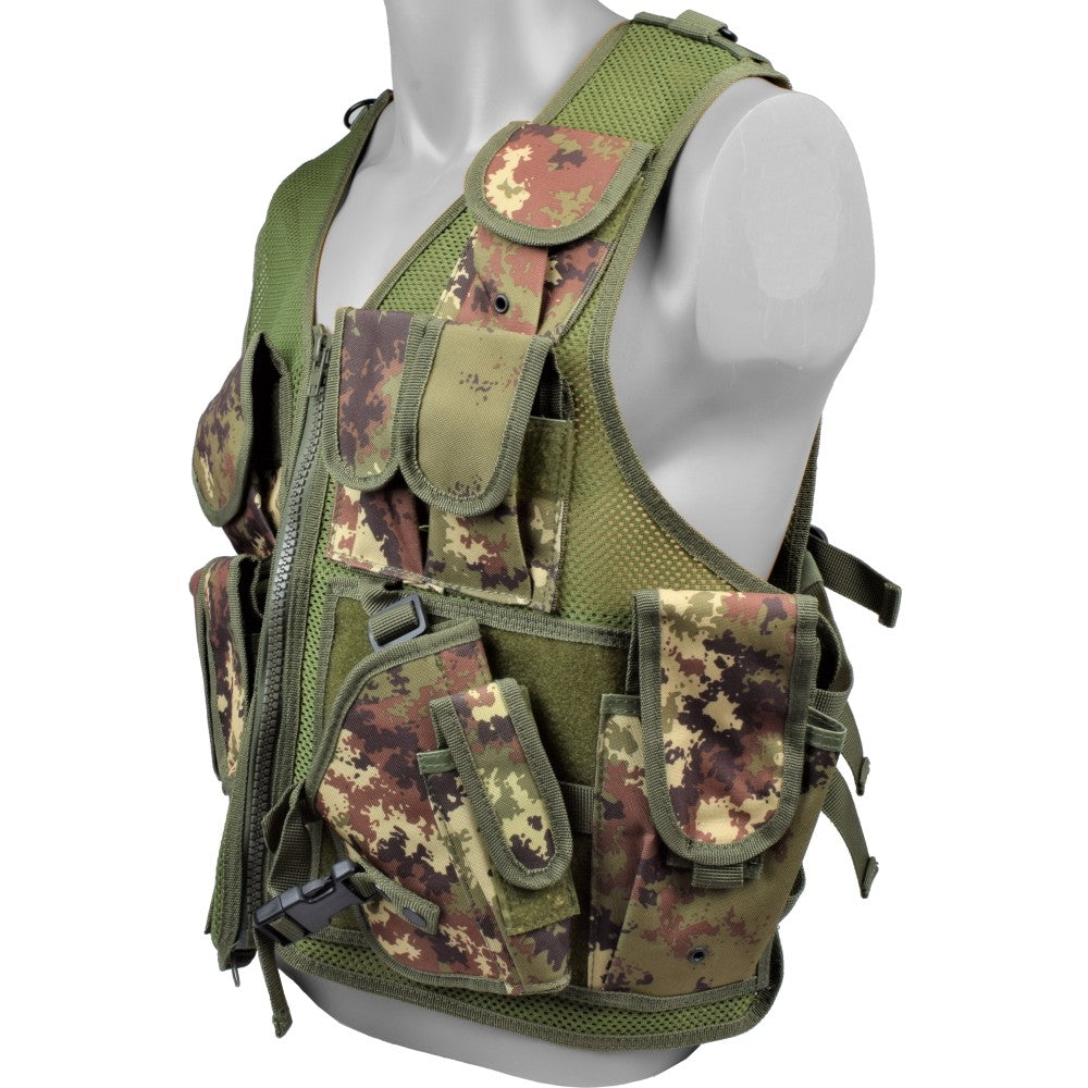 ROYAL TATTICO MULTI TASCA TACTICAL VEST VEGETATO ITALIANO (06557TC)