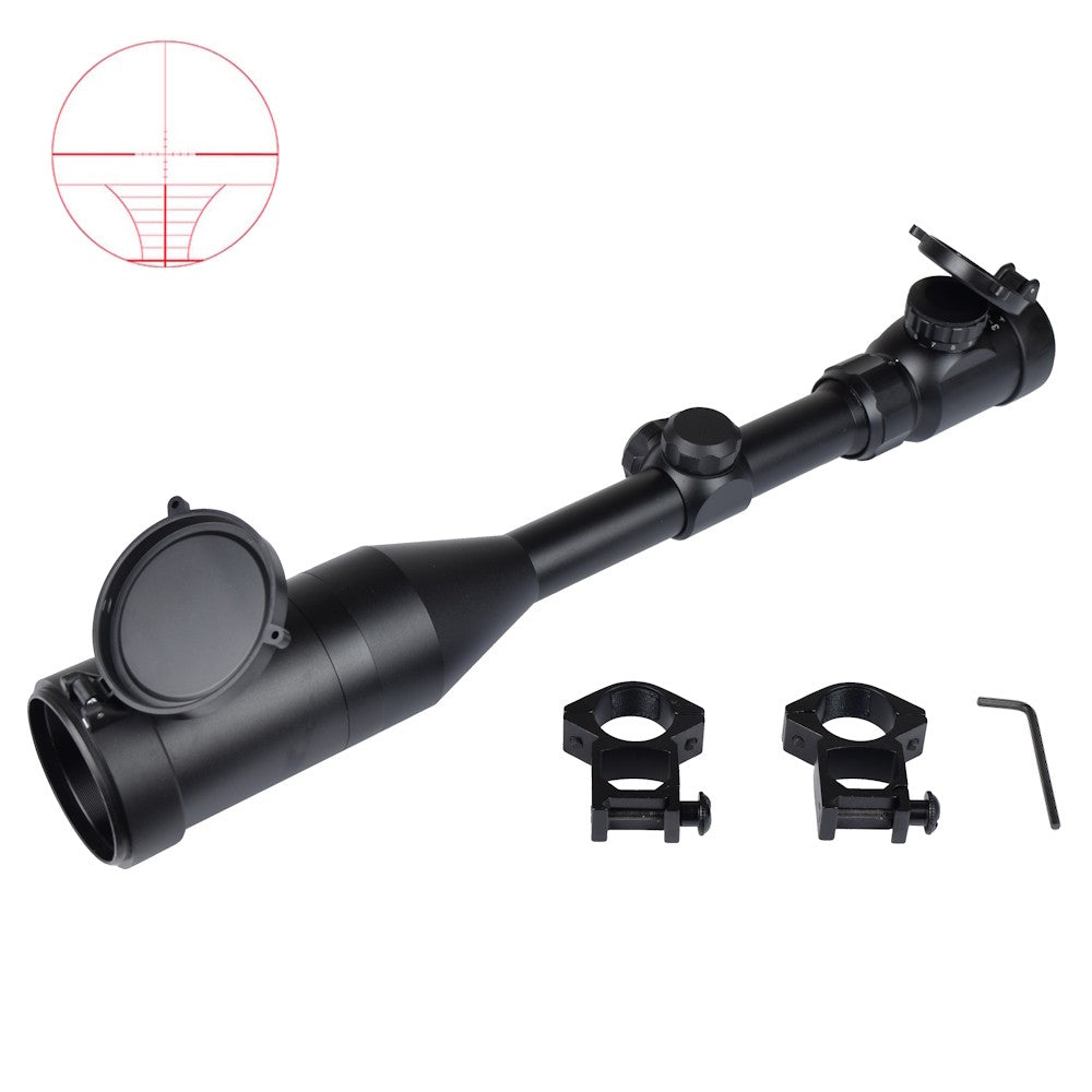SNOW WOLF OTTICA ILLUMINATA ZOOM 3X-9X LENTE 50mm NERO (SW-0219)