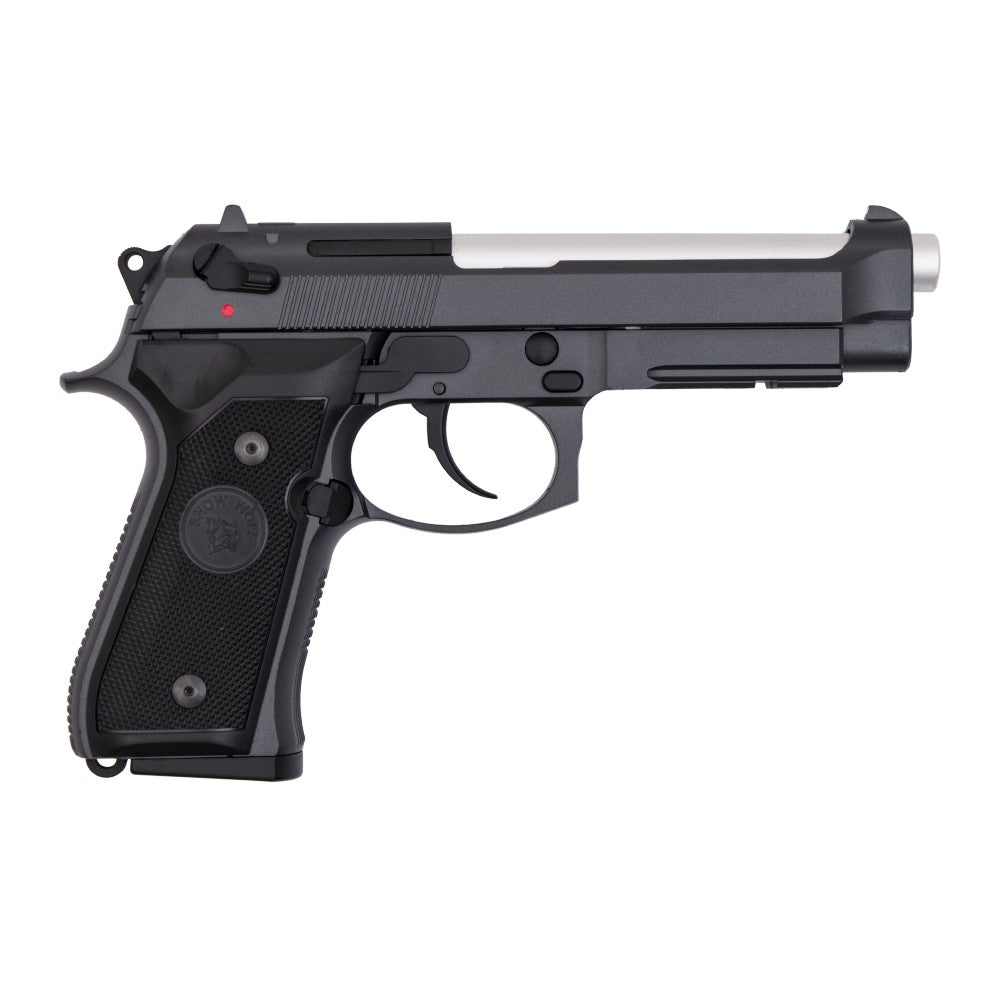 SNOW WOLF PISTOLA A GAS SCARRELLANTE IN METALLO NERA (SW-03B)