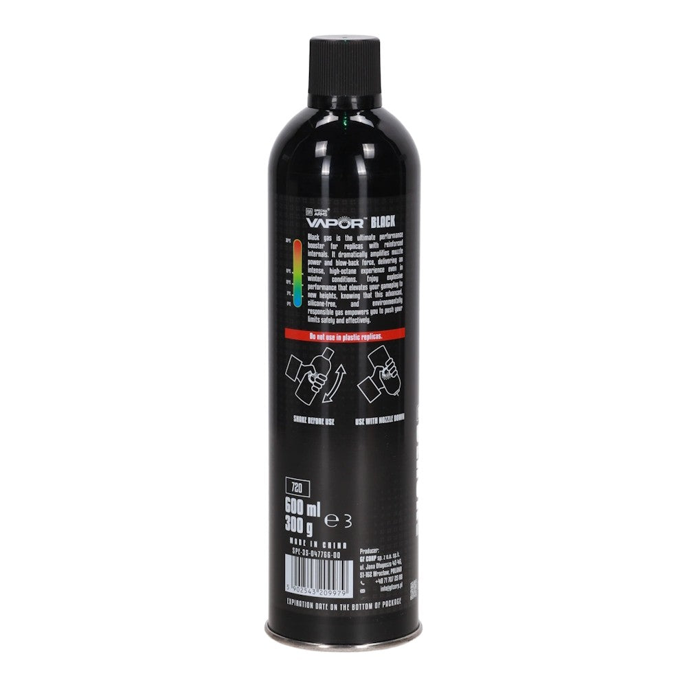 SPECNA ARMS AIRSOFT GREEN GAS VAPOR BLACK 600ml (SPE-35-047766)