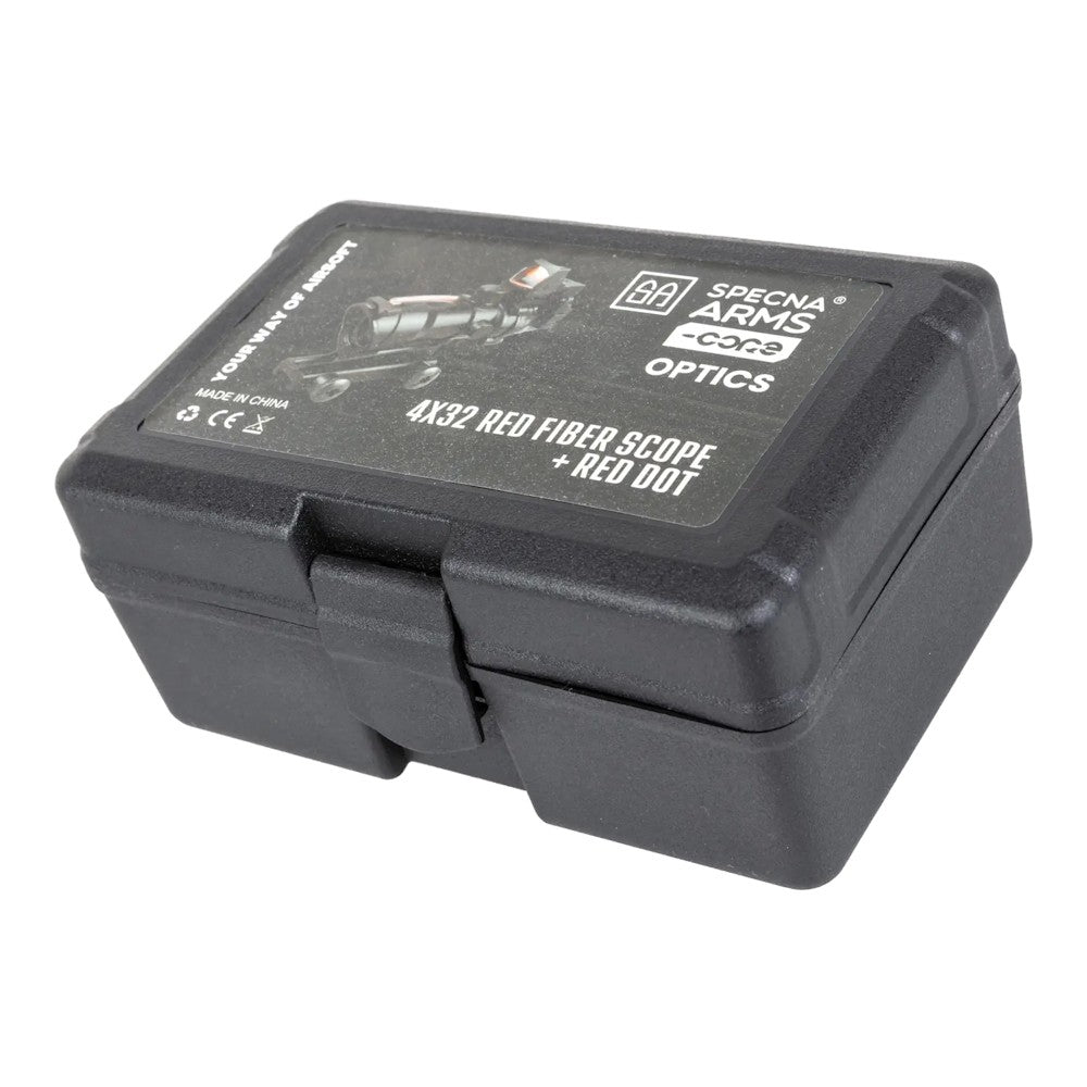 SPECNA ARMS OTTICA 4X32 ILLUMINATA CON FIBRA OTTICA E RED DOT SHARP NERO (SPE-10-043885)