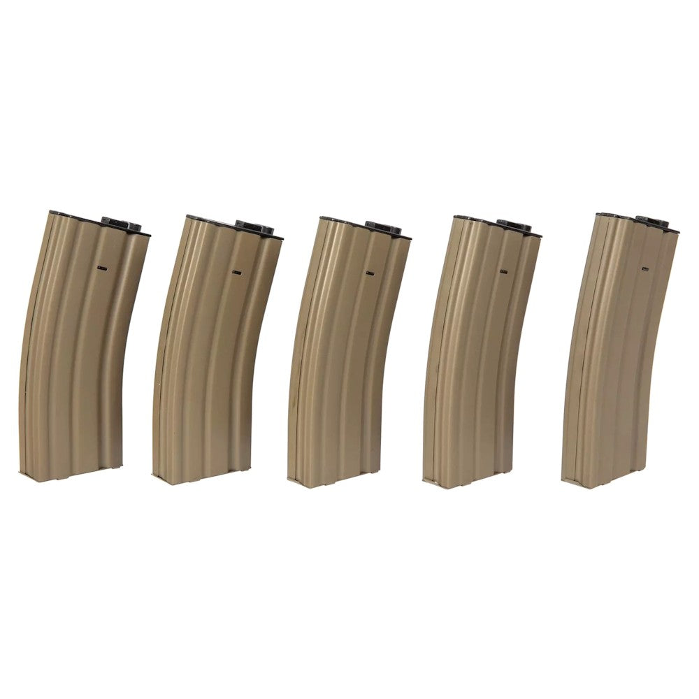 SPECNA ARMS SET 5 CARICATORI MAGGIORATI 300 COLPI PER SERIE M4 / M16 TAN (SPE-05-025487)