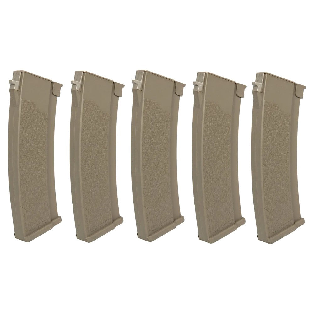 SPECNA ARMS SET 5x CARICATORI MAGGIORATI  HI-CAP S-MAG 380 COLPI PER SERIE AK J TAN (SPE-05-032797)