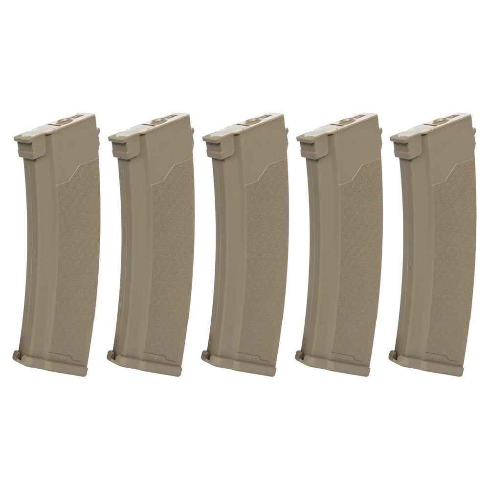 SPECNA ARMS SET 5x CARICATORI MAGGIORATI  HI-CAP S-MAG 380 COLPI PER SERIE AK J TAN (SPE-05-032797)