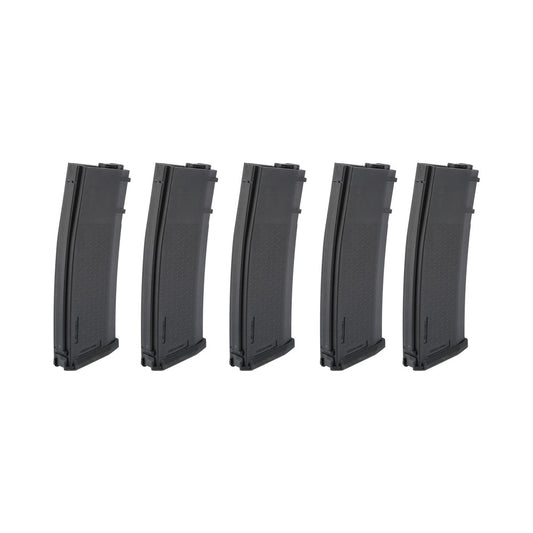 SPECNA ARMS SET 5x CARICATORI MAGGIORATI HI-CAP S-MAG 380 COLPI PER SERIE M4 / M16 NERO (SPE-05-025724)