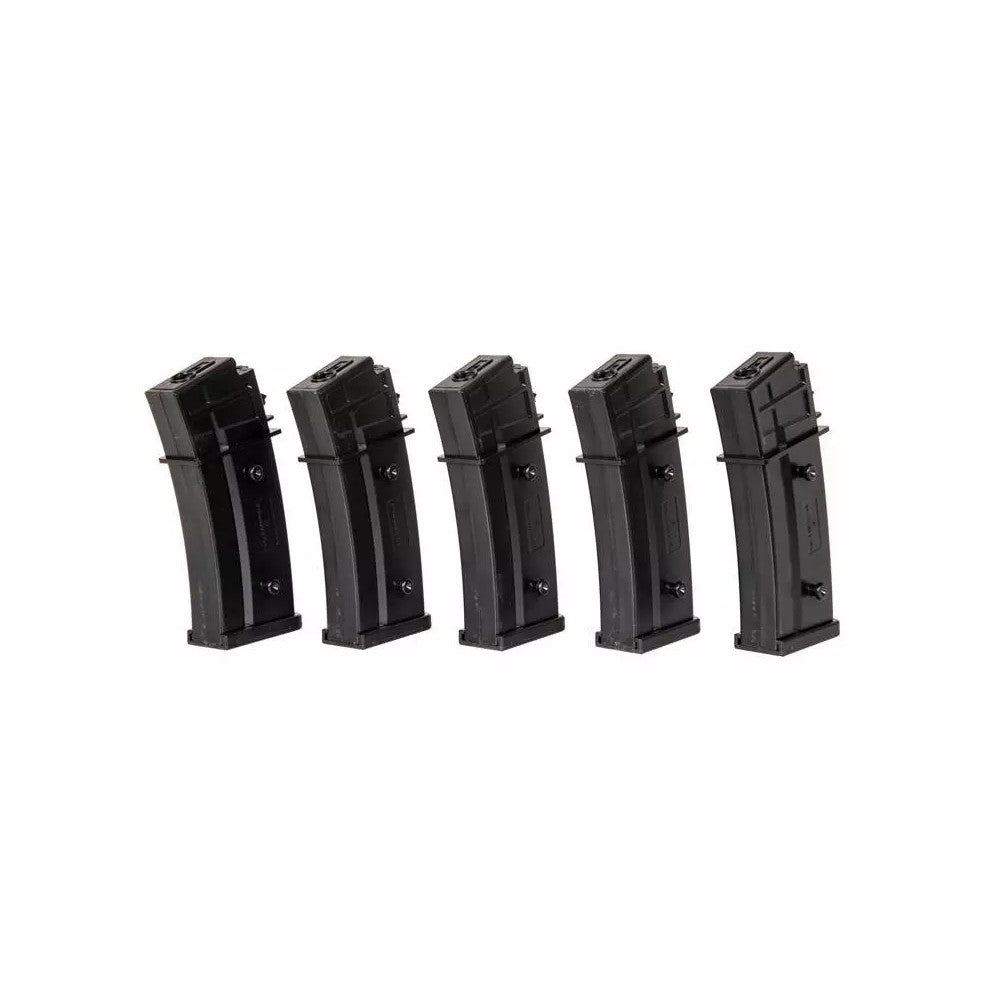 SPECNA ARMS SET 5x CARICATORI MONOFILARI MID-CAP 120 COLPI PER SERIE G36 NERO (SPE-05-025711)