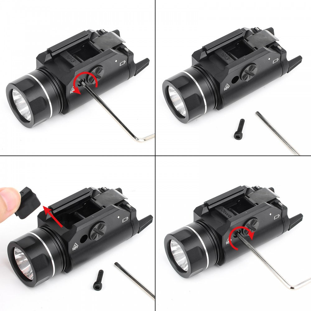 WADSN TORCIA TATTICA LED PER PISTOLA NERO (WD4102-B)