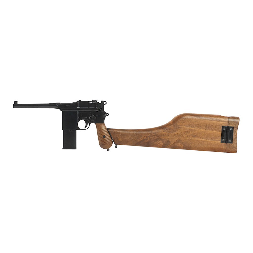 WE PISTOLA A GAS MAUSER 712 CON CALCIO IN FINTO LEGNO NERA (WE-712B)