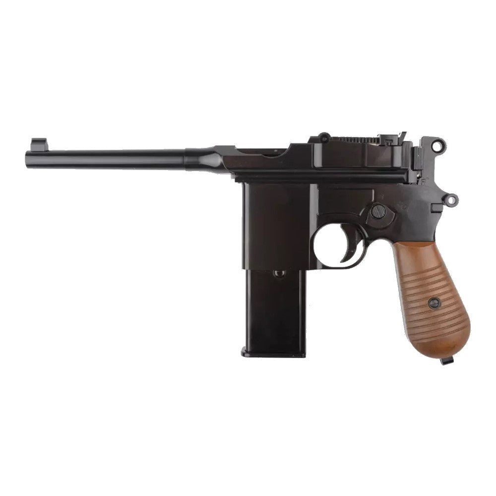 WE PISTOLA A GAS MAUSER 712 CON CALCIO IN FINTO LEGNO NERA (WE-712B)