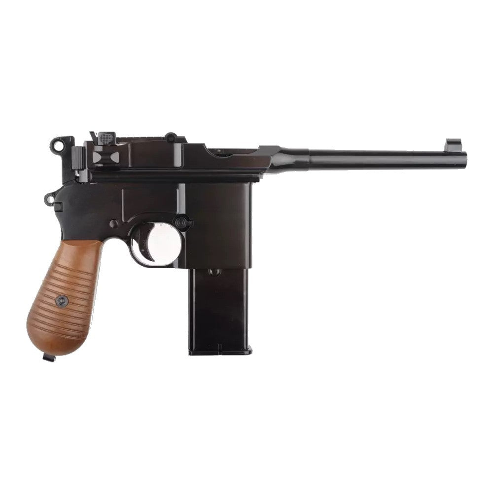 WE PISTOLA A GAS MAUSER 712 CON CALCIO IN FINTO LEGNO NERA (WE-712B)