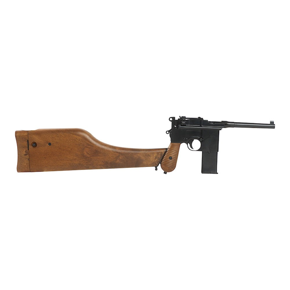 WE PISTOLA A GAS MAUSER 712 CON CALCIO IN FINTO LEGNO NERA (WE-712B)
