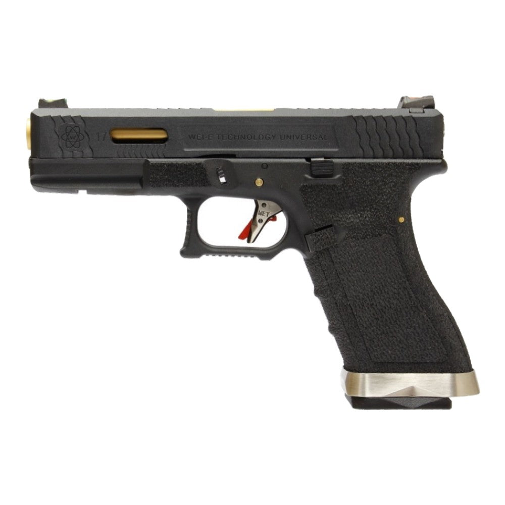 WE PISTOLA A GAS BLOWBACK WE17 CUSTOM G-17 FORCE SERIES T1  NERA / ORO(WG01WET-1)