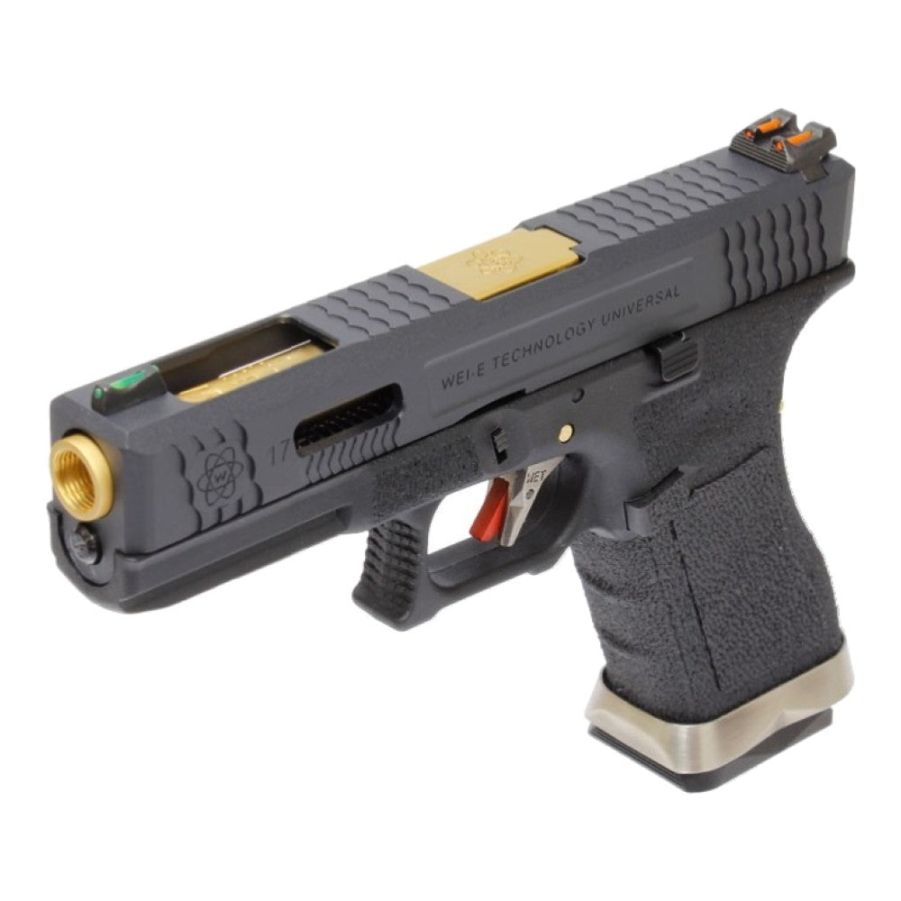 WE PISTOLA A GAS BLOWBACK WE17 CUSTOM G-17 FORCE SERIES T1  NERA / ORO(WG01WET-1)