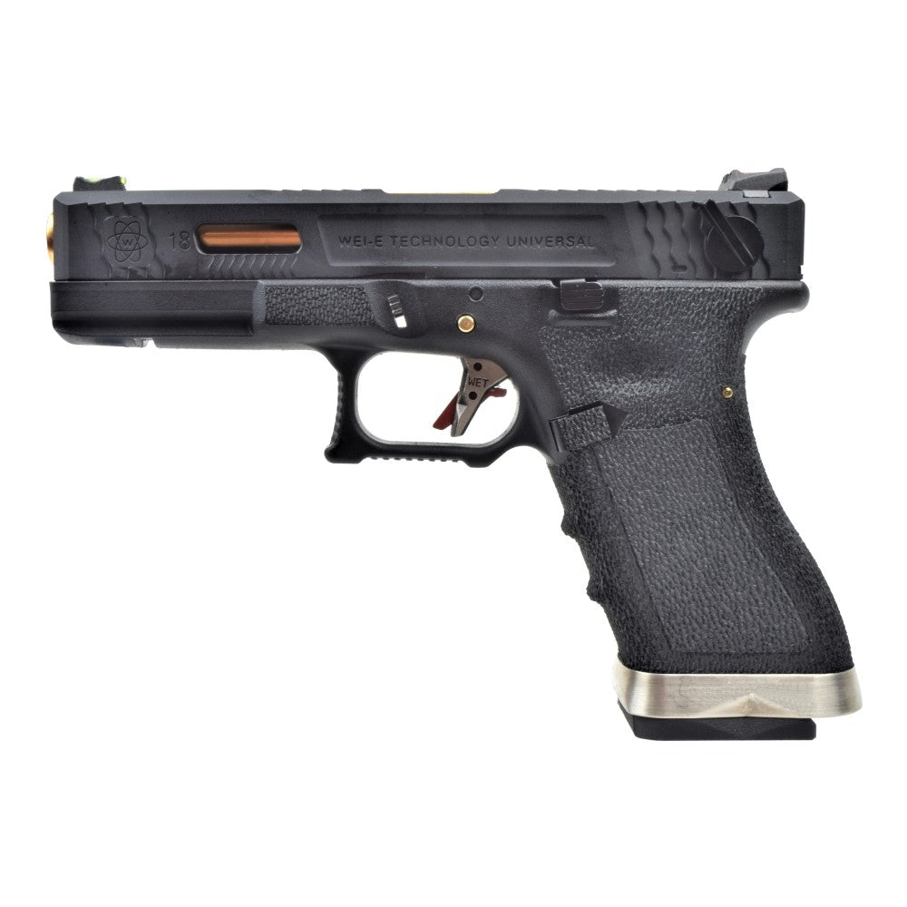WE PISTOLA A GAS BLOWBACK CUSTOM WE18 G-18 FORCE SERIES T1 NERA (WG02WET-1)