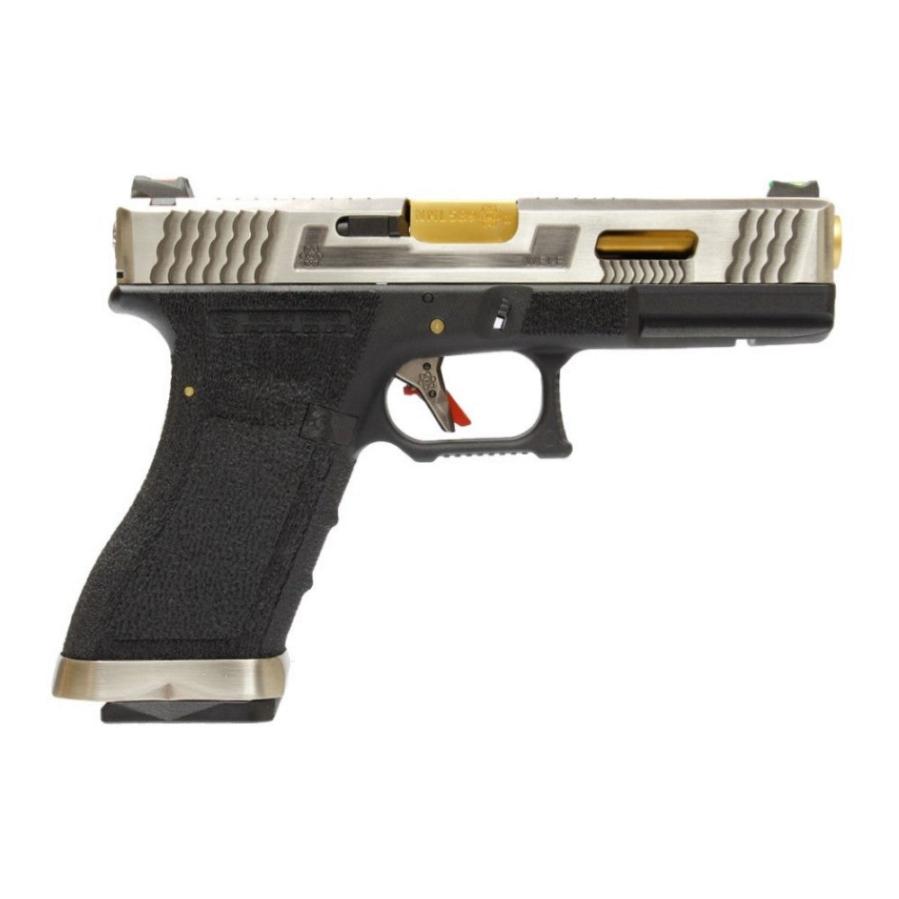 WE PISTOLA A GAS BLOWBACK CUSTOM WE18 G-18 FORCE SERIES T3 ARGENTO / NERA / ORO(WG02WET-3)