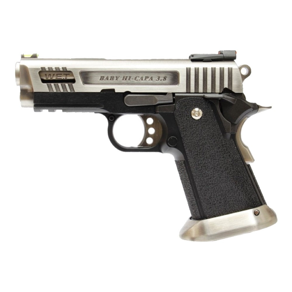 WE PISTOLA A GAS HI-CAPA 3.8 BABY HICAPA WET-1 VELOCIRAPTOR SILVER ARGENTO/NERA(WH8WET-1)