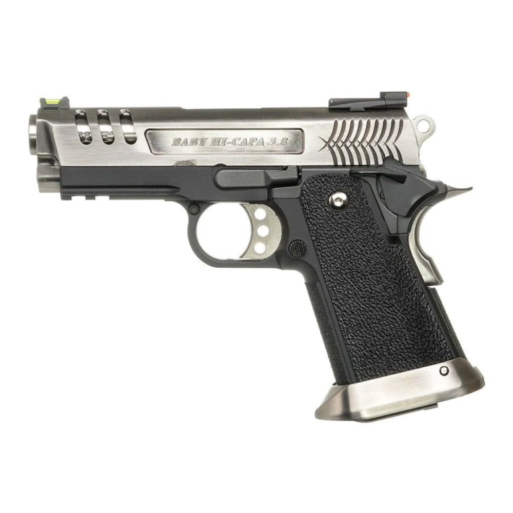 WE PISTOLA A GAS HI-CAPA 3.8 BABY HICAPA WET-3 DEINONYCHUS SILVER ARGENTO/NERA (WH8WET-3)