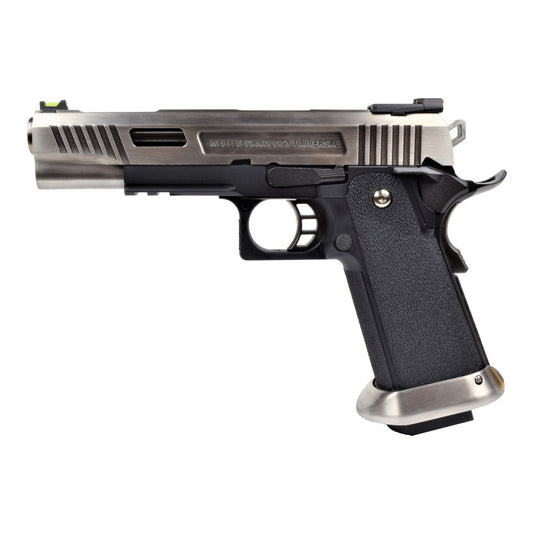 WE PISTOLA A GAS HI-CAPA 5.1 HICAPA LONG WET T-REX SILVER ARGENTO/NERA(WH1WET-SV)