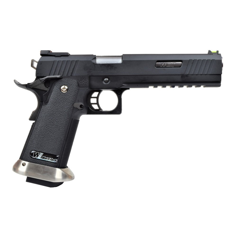 WE PISTOLA A GAS HI-CAPA 6.0 HICAPA DA TIRO I-REX B NERA / SILVER BARREL (WH18B2-BKSV)