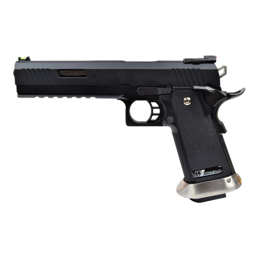WE PISTOLA A GAS HI-CAPA 6.0 HICAPA DA TIRO I-REX B NERA / SILVER BARREL (WH18B2-BKSV)