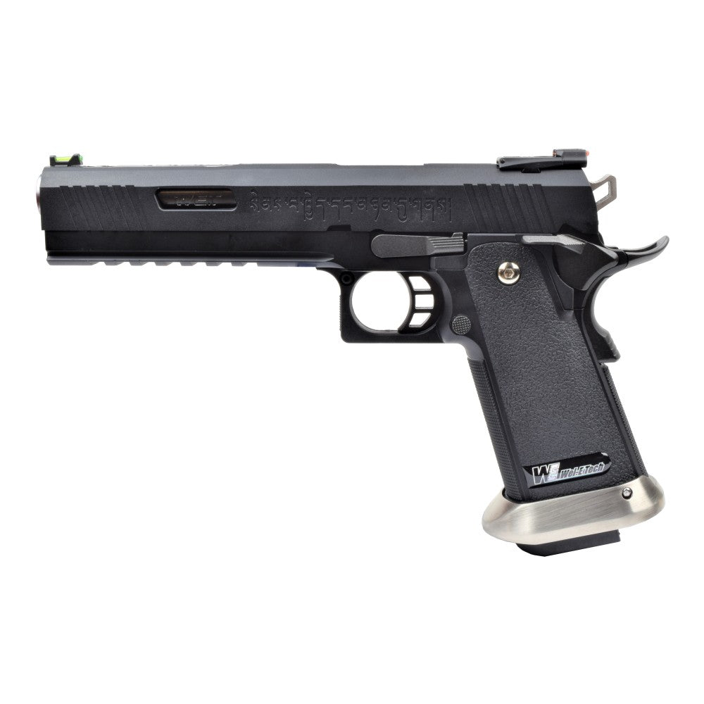 WE PISTOLA A GAS HI-CAPA 6.0 HICAPA DA TIRO I-REX FORCE NERA / SILVER BARREL (WH18-BKSV)