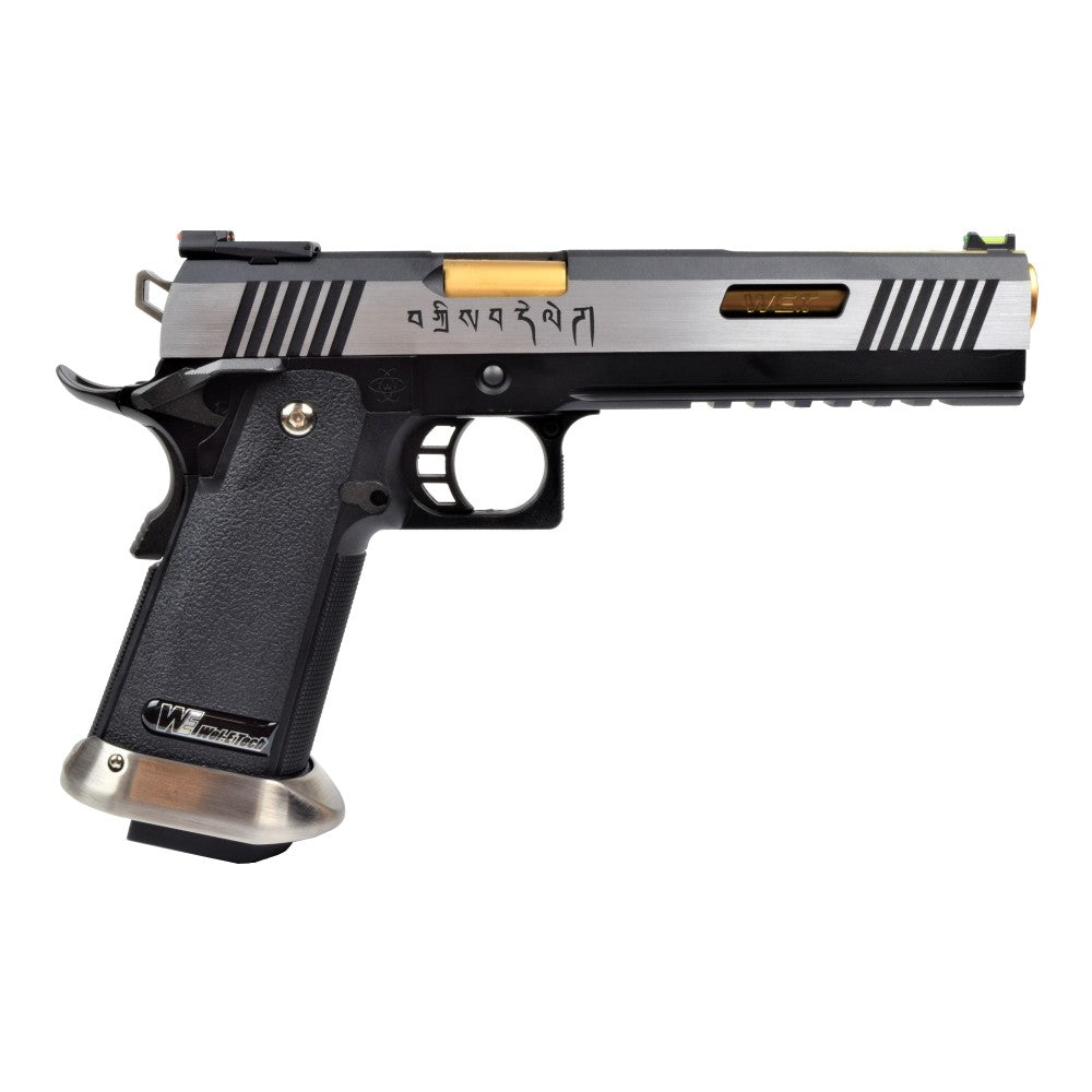 WE PISTOLA A GAS HI-CAPA 6.0 HICAPA DA TIRO I-REX FORCE SILVER / GOLD BARREL (WH18-2TGD)