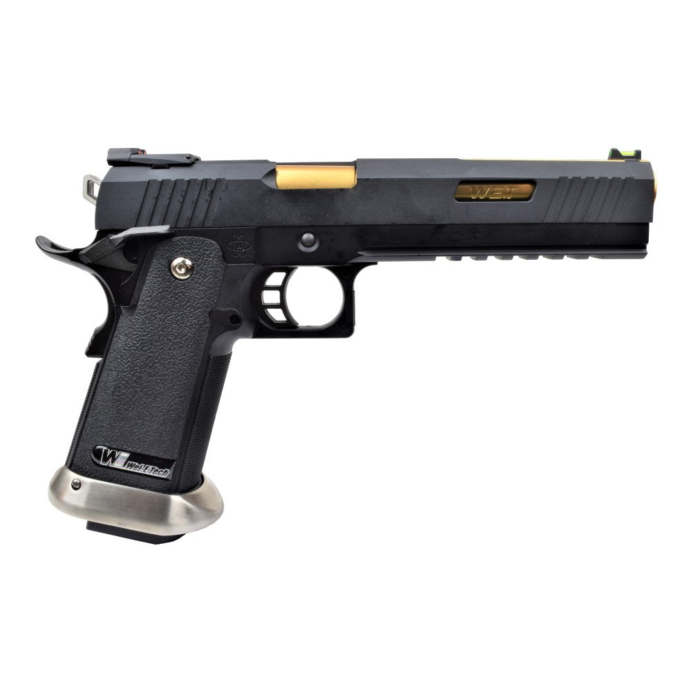 WE PISTOLA A GAS HI-CAPA 6.0 HICAPA DA TIRO I-REX NERA / GOLD BARREL (WH18A2-BKGD)