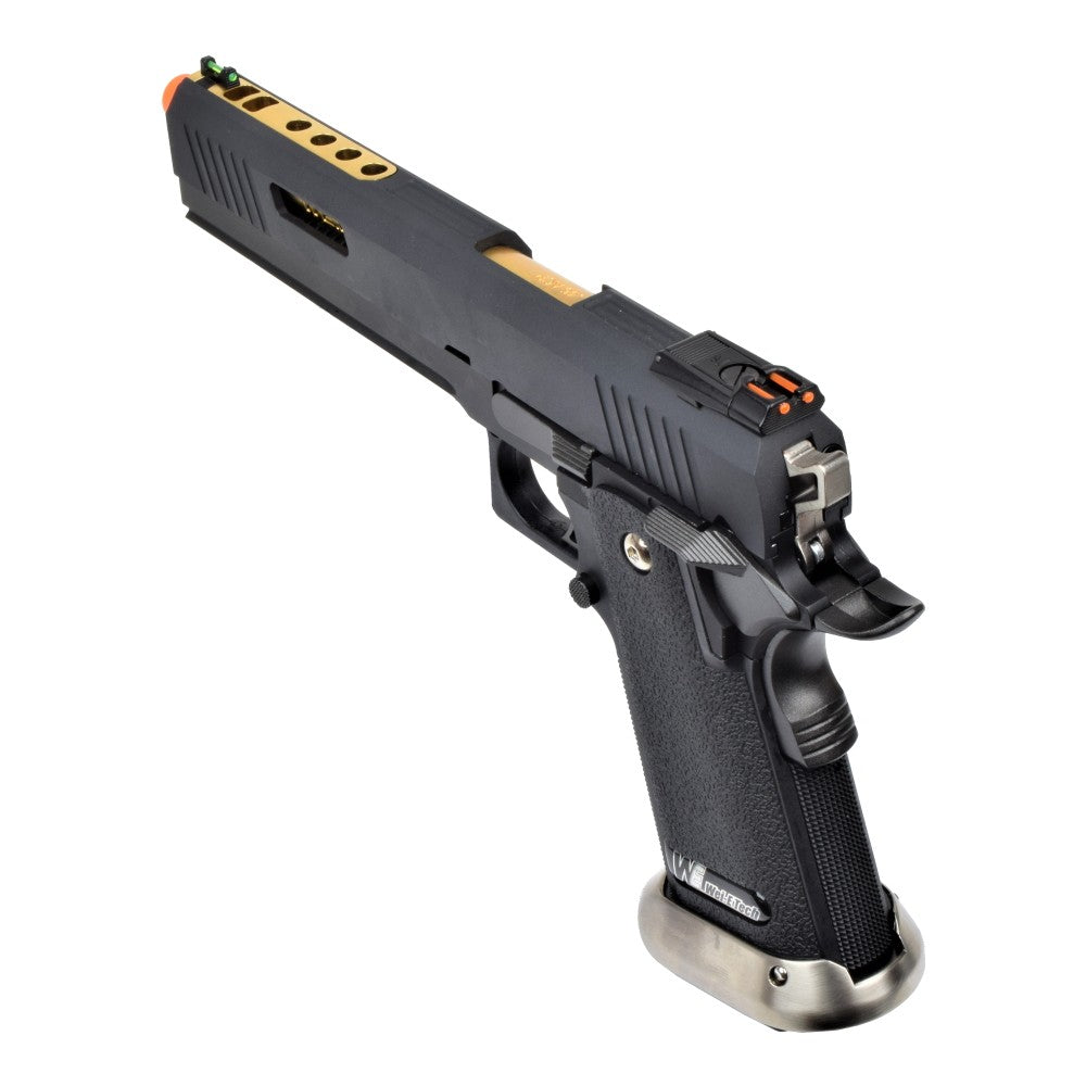 WE PISTOLA A GAS HI-CAPA 6.0 HICAPA DA TIRO I-REX NERA / GOLD BARREL (WH18A2-BKGD)