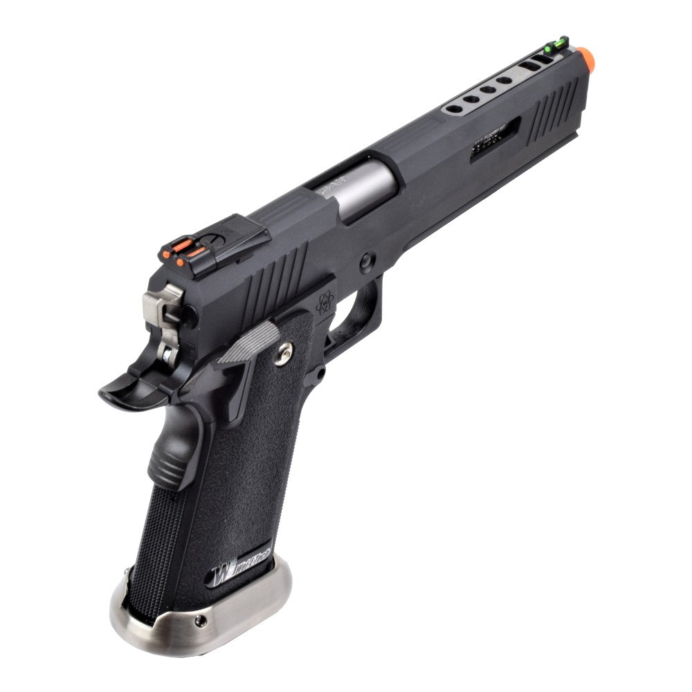 WE PISTOLA A GAS HI-CAPA 6.0 HICAPA DA TIRO I-REX NERA / SILVER BARREL (WH18A2-BKSV)