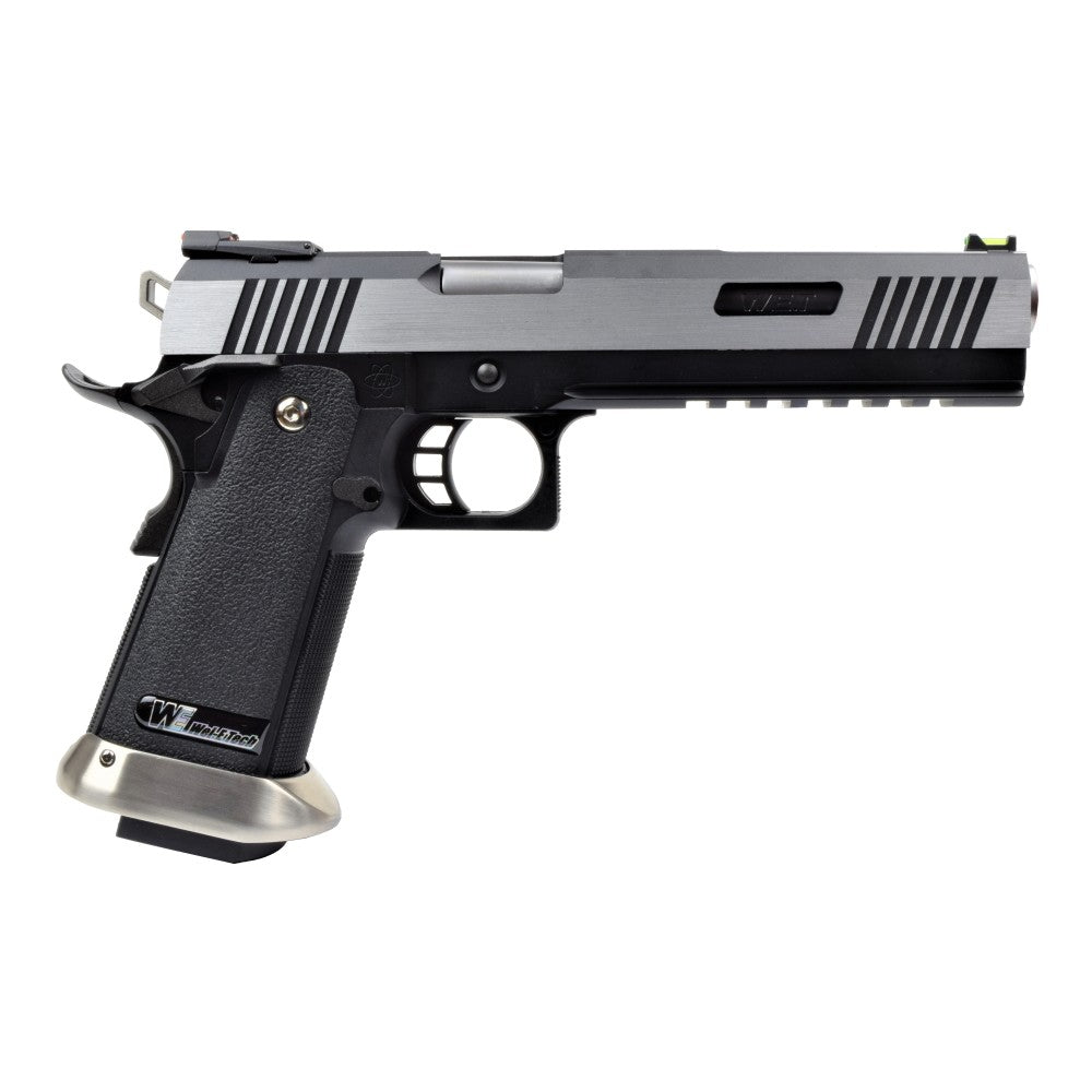 WE PISTOLA A GAS HI-CAPA 6.0 HICAPA DA TIRO I-REX SILVER / SILVER BARREL ARGENTO/NERA (WH18A2-2TSV)