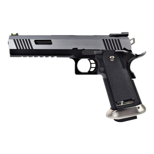 WE PISTOLA A GAS HI-CAPA 6.0 HICAPA DA TIRO I-REX SILVER / SILVER BARREL ARGENTO/NERA (WH18A2-2TSV)