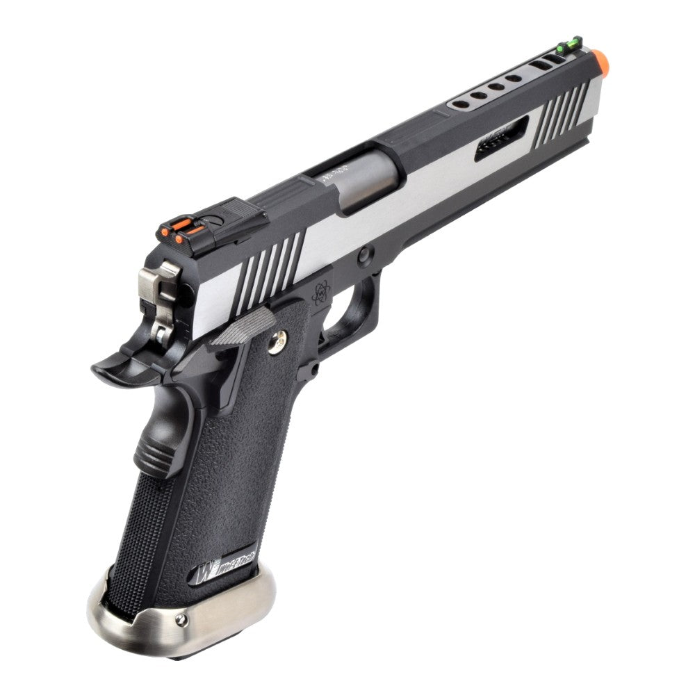 WE PISTOLA A GAS HI-CAPA 6.0 HICAPA DA TIRO I-REX SILVER / SILVER BARREL ARGENTO/NERA (WH18A2-2TSV)