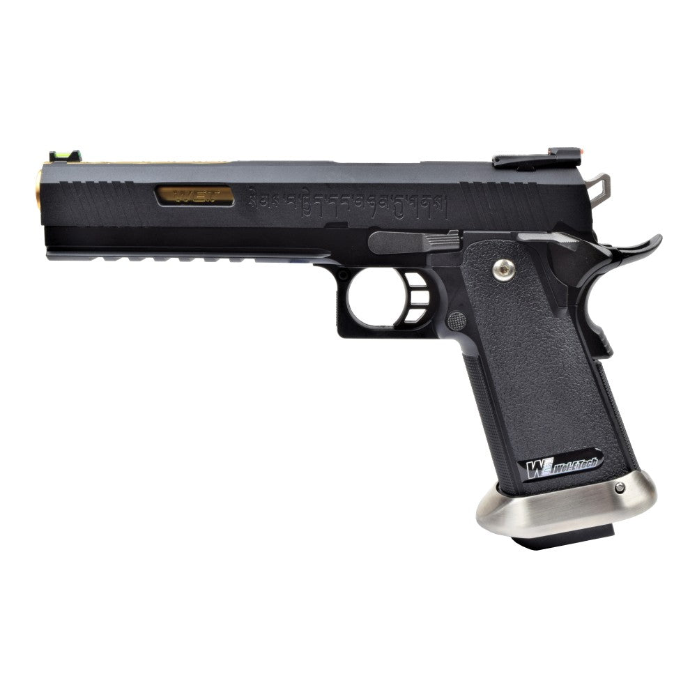 WE PISTOLA A GAS HI-CAPA 6.0 HICAPA DA TIRO I-REX FORCE NERA / GOLD BARREL (WH18-BKGD)