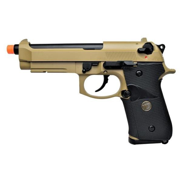 WE PISTOLA A GAS SCARRELLANTE M9A1 TAN (W048T)