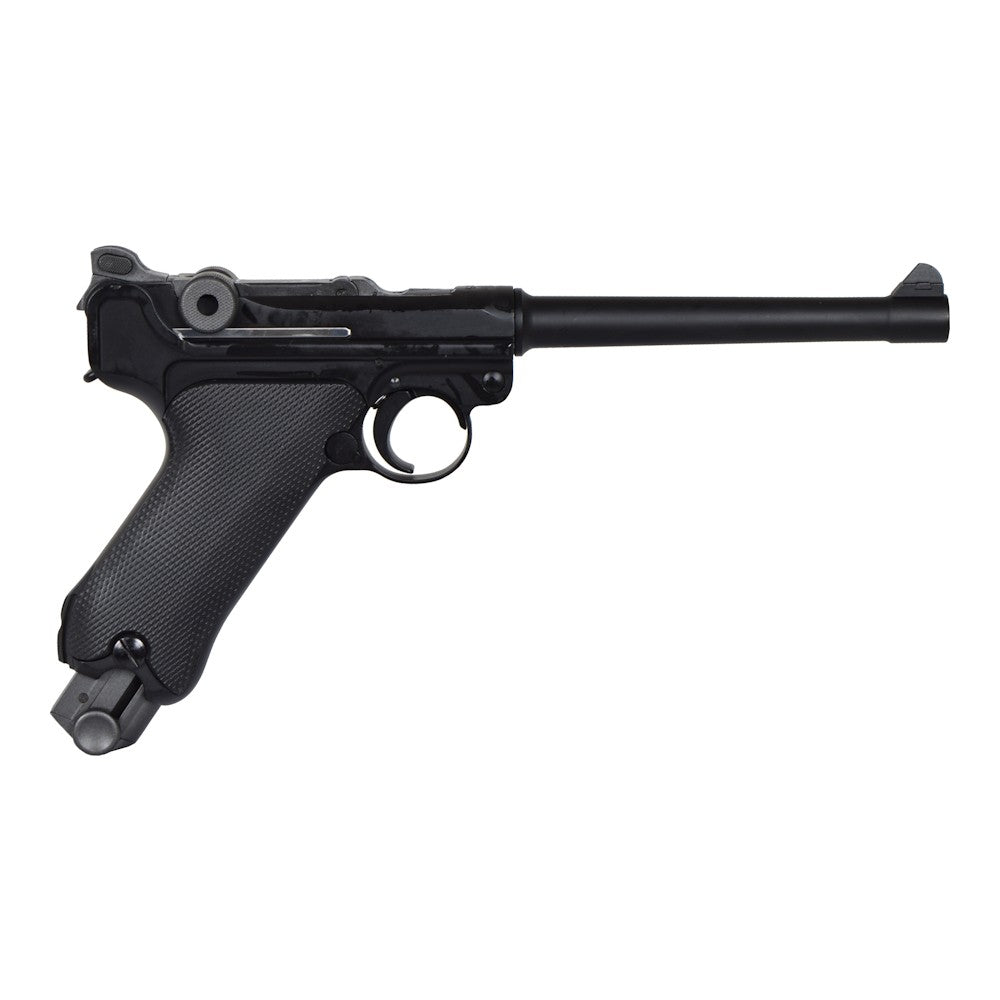 WE PISTOLA A GAS TEDESCA WW2 P08 NERA CANNA 6" (W-P08M)