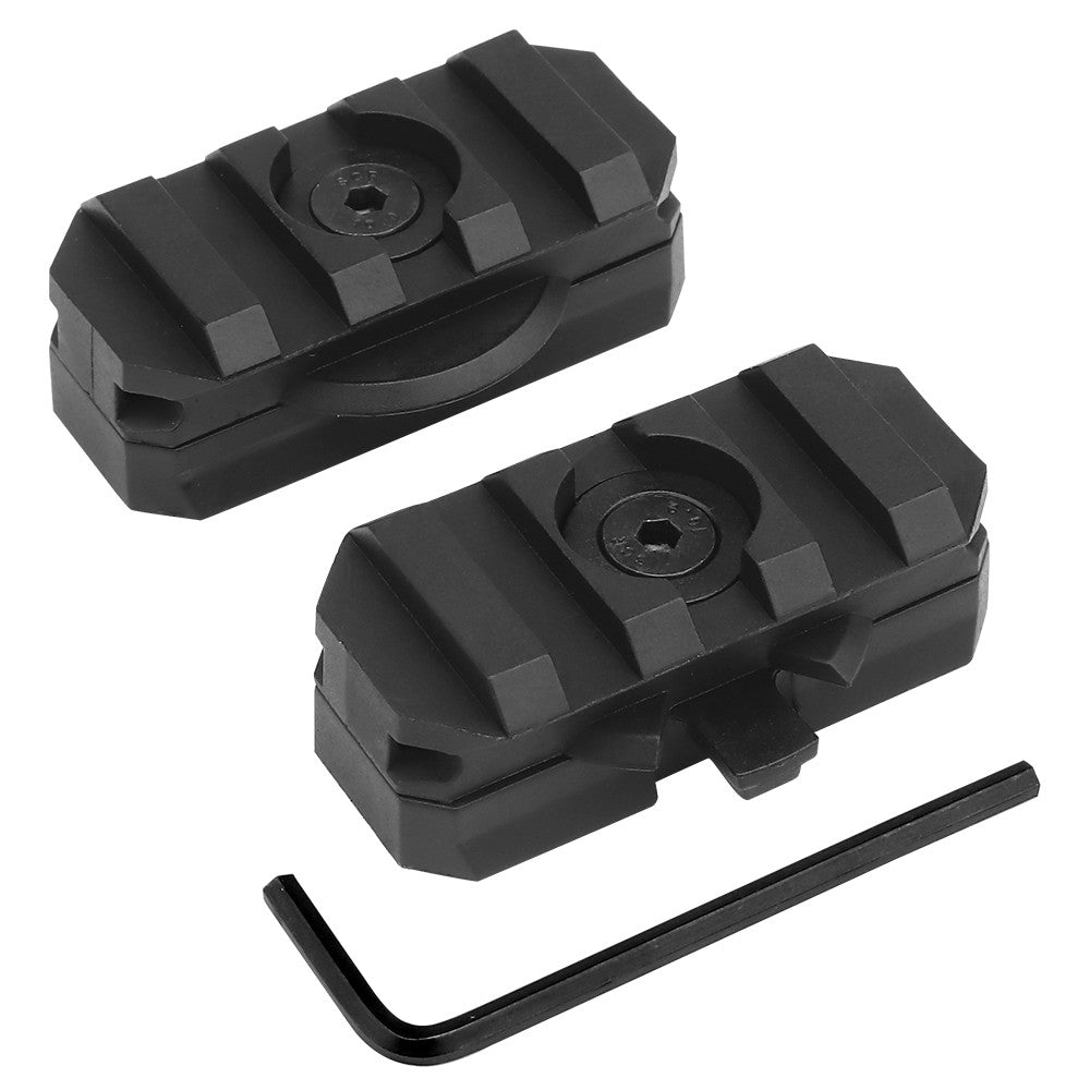 WOSPORT 2 SLITTE ROTANTI ACCESSORI PER ELMETTI CON GUIDA 19mm NERE (WO-HL51)